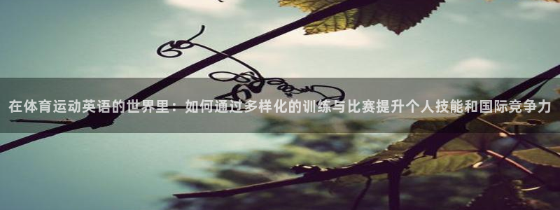 杏鑫平台总代理：在体育运动英语的世界里：如何通过多样化的训练与比赛提升个人技能和