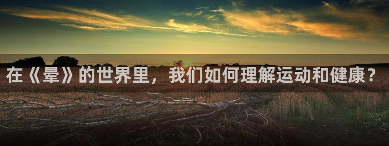 杏鑫体育代理：在《晕》的世界里，我们如何理解运动和健康？