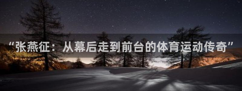 杏鑫集团股票：“张燕征：从幕后走到前台的体育运动传奇”