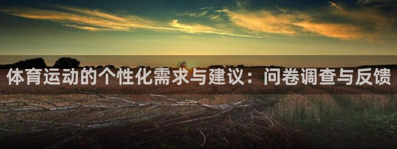 杏鑫5招商：体育运动的个性化需求与建议：问卷调查与反馈