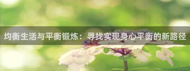 杏鑫体育免费注册入口：均衡生活与平衡锻炼：寻找实现身心平衡的新路径